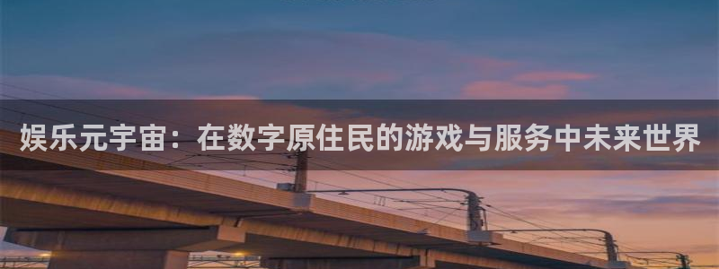 华信娱乐4平台注册：娱乐元宇宙：在数字原住民的游戏与服务中未来世界